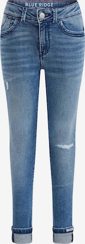 WE Fashion Skinny Jeans in Blauw: voorkant