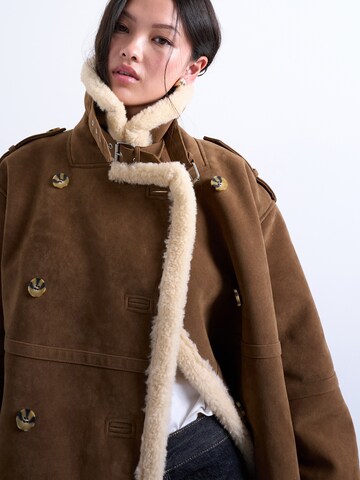 TOPSHOP Демисезонное пальто 'MELANIE' в Коричневый