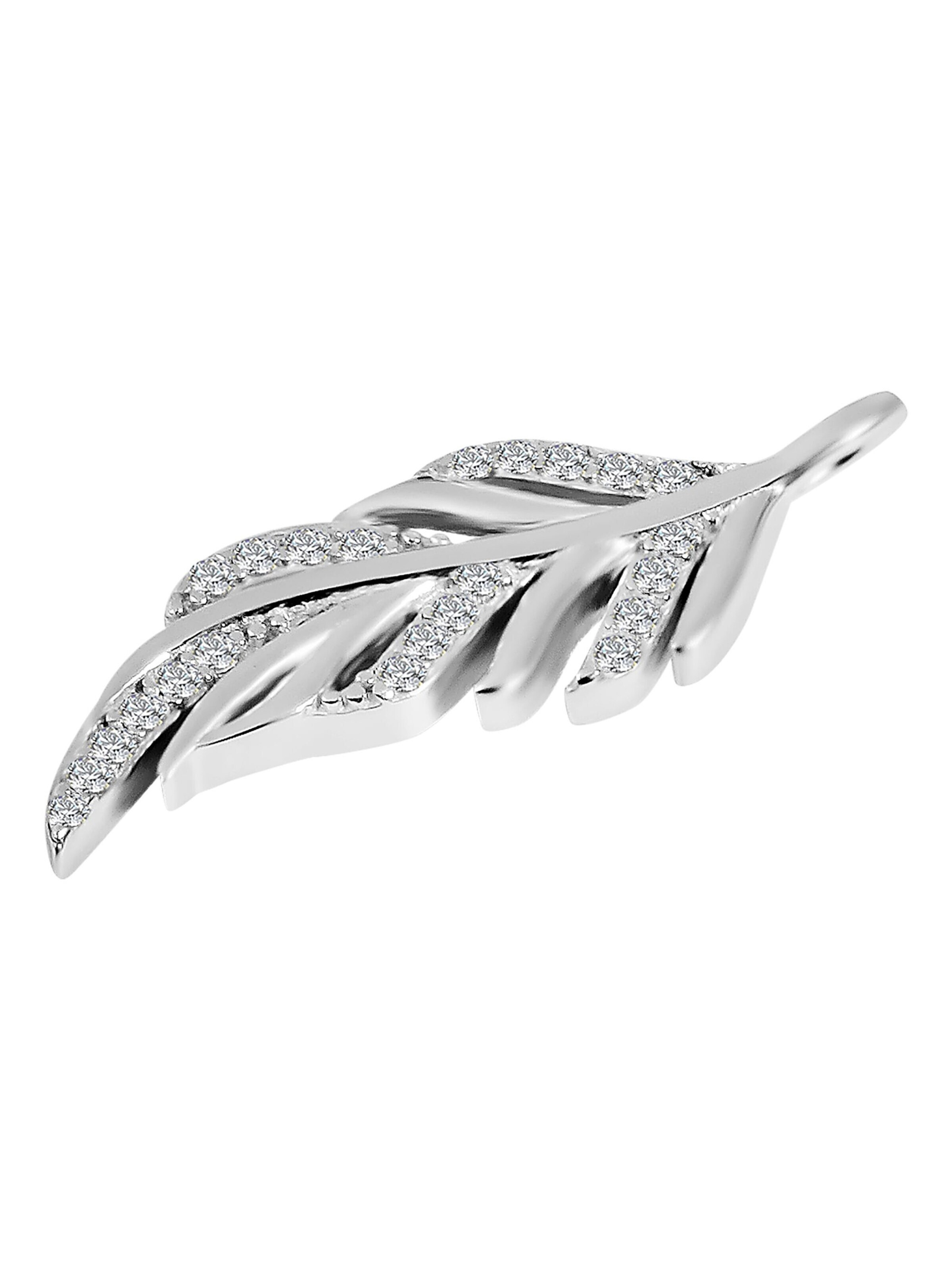 Akzent Pendant '"Akina" aus 925 Sterlingsilber, rhodiniert, langlebig' in Silver: front