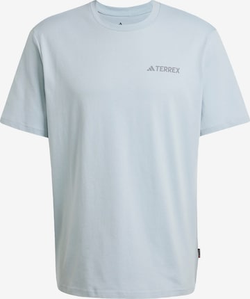 ADIDAS TERREX Functioneel shirt 'Polygiene Graphic' in Blauw: voorkant