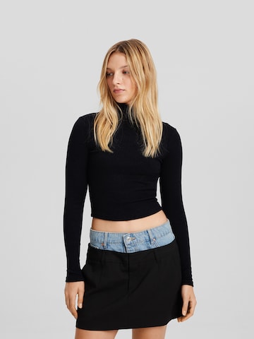 T-shirt Bershka en noir : devant