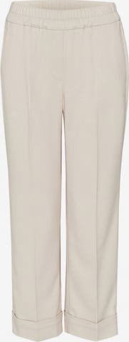 OPUS Regular Pleated Pants 'Maikito' in Beige: front