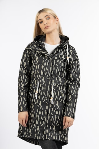 Schmuddelwedda Between-Seasons Coat in Black: front