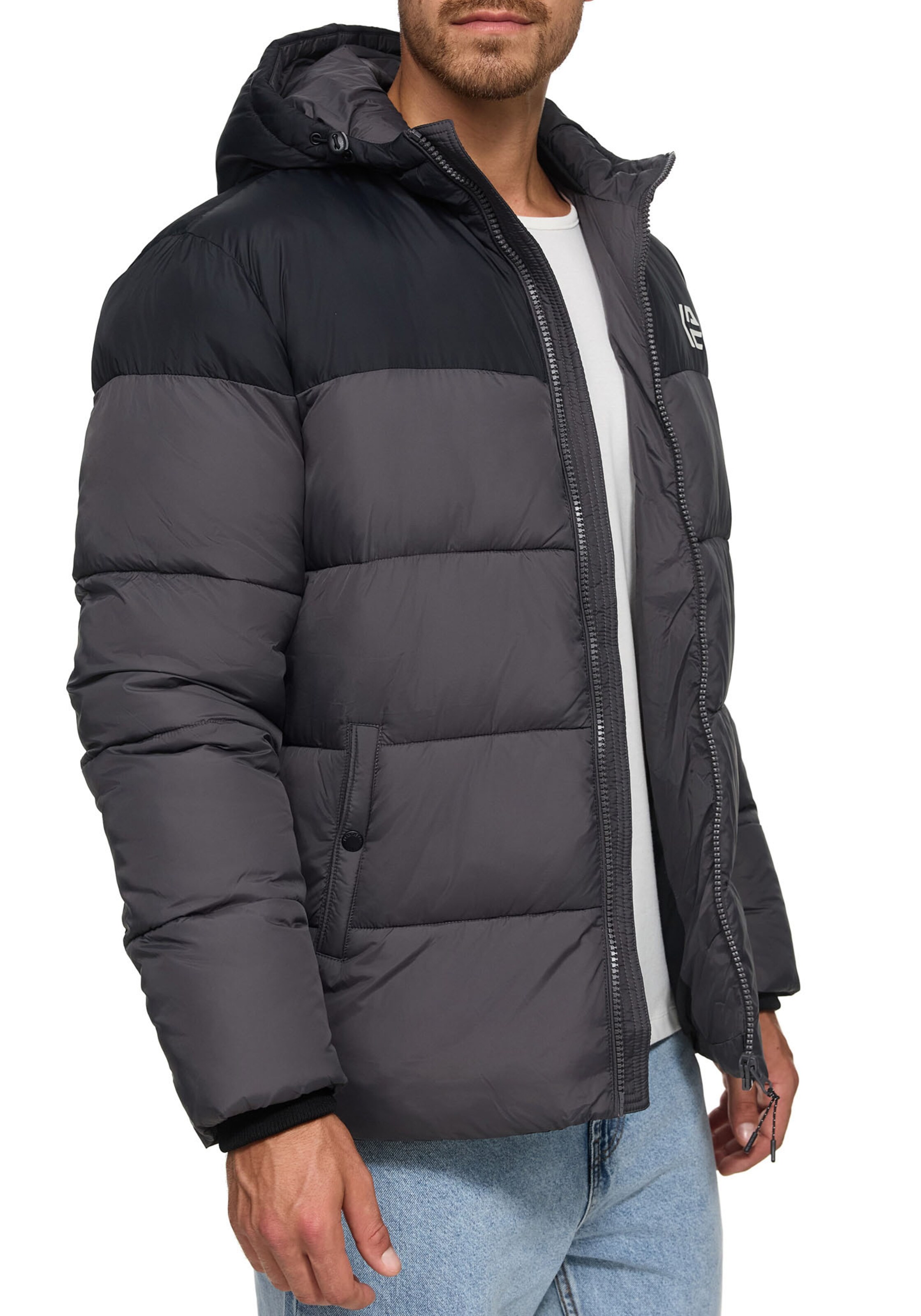 INDICODE JEANS Winter Jacket in Grey