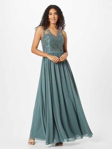 mascara Evening Dress in Green: front