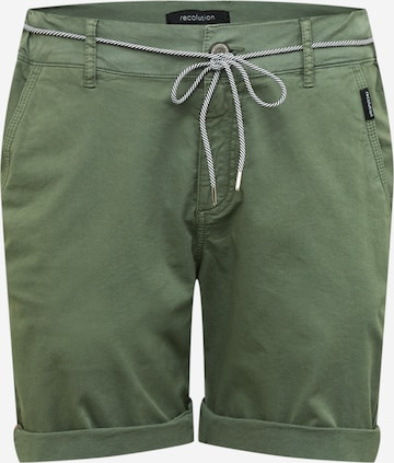 recolution Regular Chino 'Marjoram' in Groen: voorkant