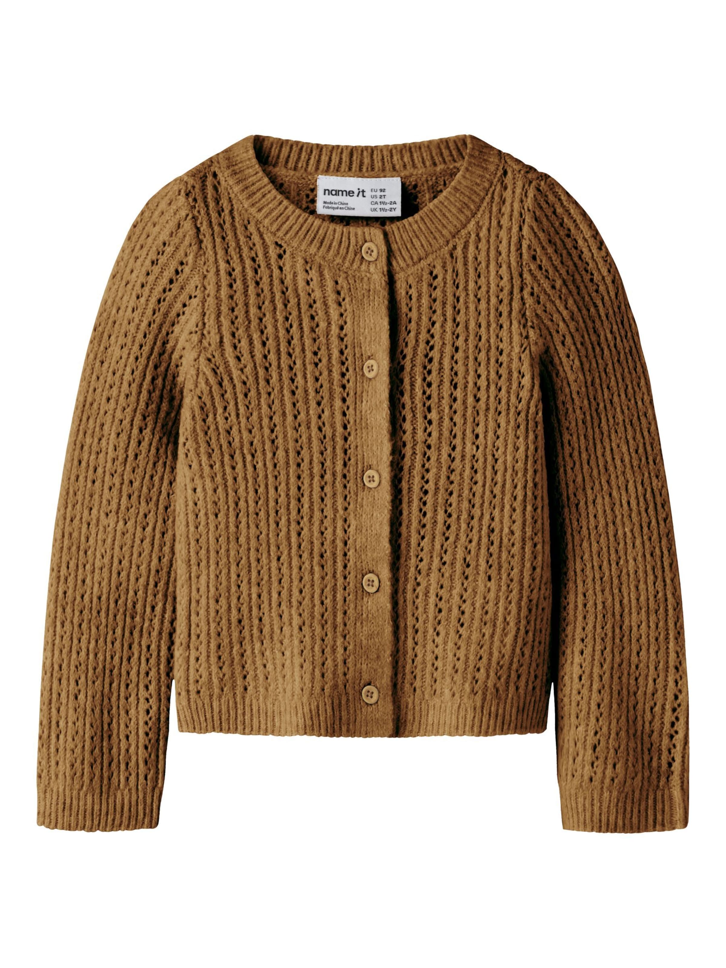NAME IT - Cárdigan en marrón: frente