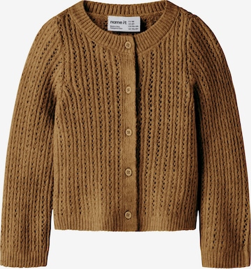 NAME IT Gebreid vest in Bruin: voorkant