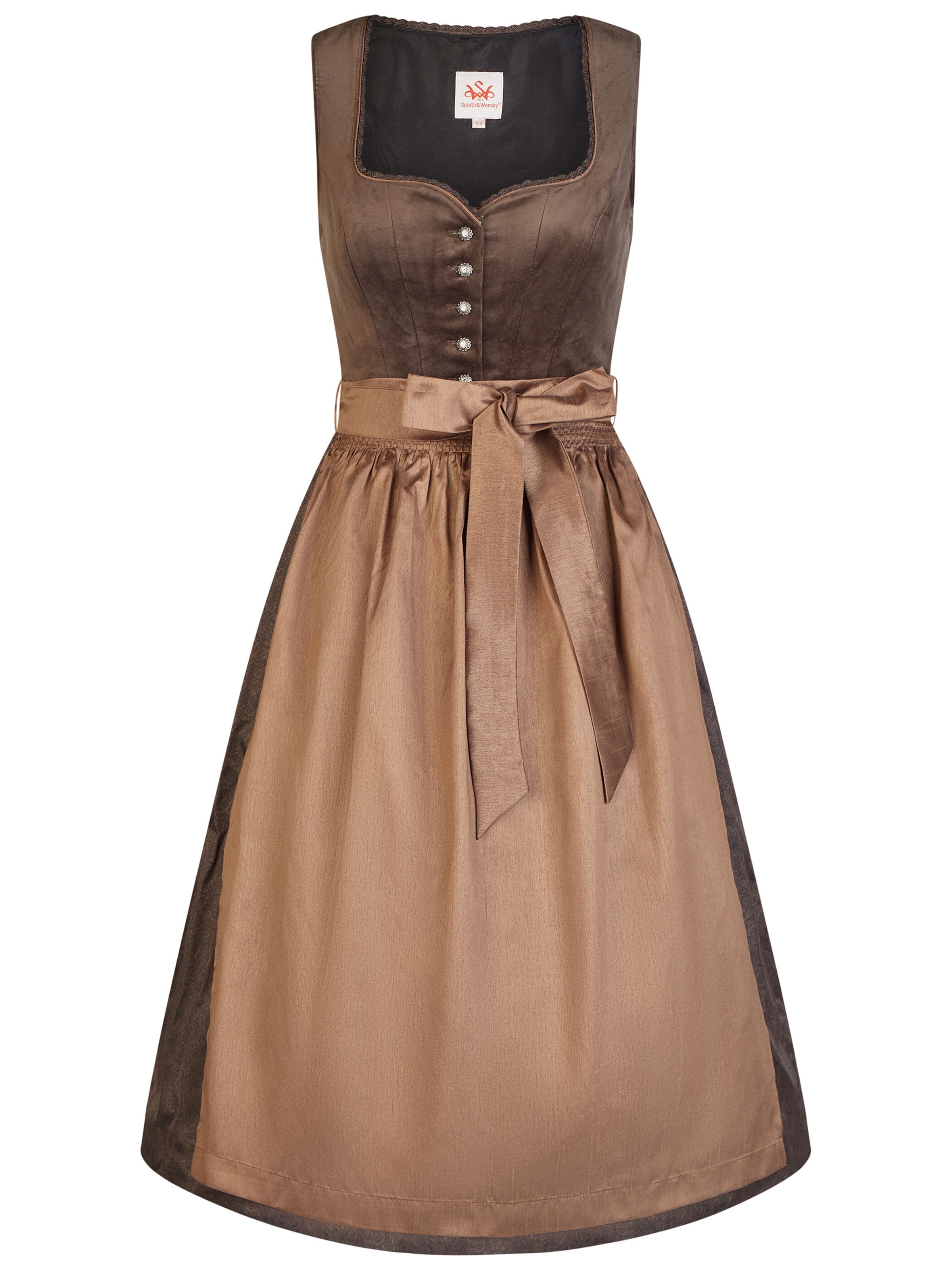 Dirndl 'Galip' SPIETH & WENSKY en marron : devant