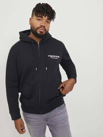 Jack & Jones Plus Sweatjakke 'JORVesterbro' i sort