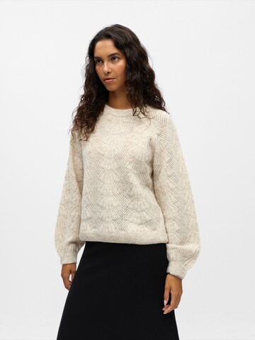 OBJECT Sweater 'OBJFLORA' in White: front