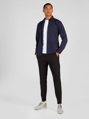 HUGO Slim fit Overhemd 'Ermo' in Blauw