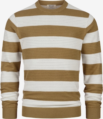 INDICODE JEANS Strickpullover ' INTidsel O-neck ' in Braun: Vorderseite