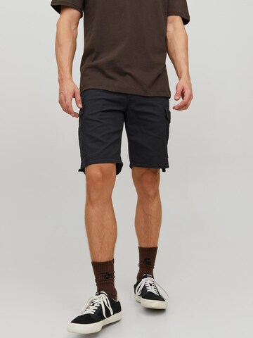 JACK & JONES - regular Pantalón cargo 'Marley' en negro: frente