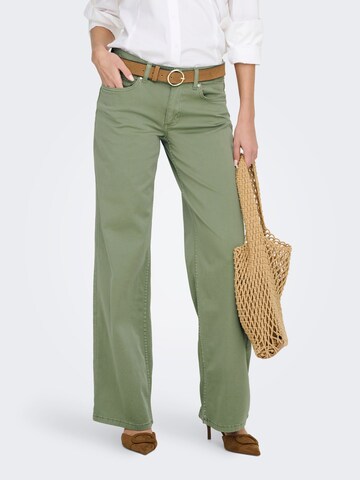 Wide Leg Pantalon 'ONLMadison' ONLY en vert : devant