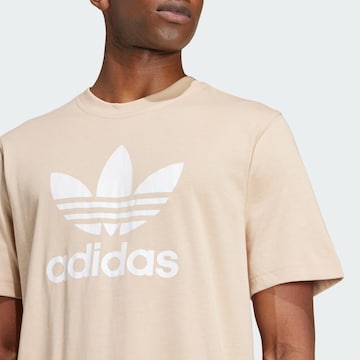 ADIDAS ORIGINALS T-Shirt 'Adicolor Trefoil' in Beige