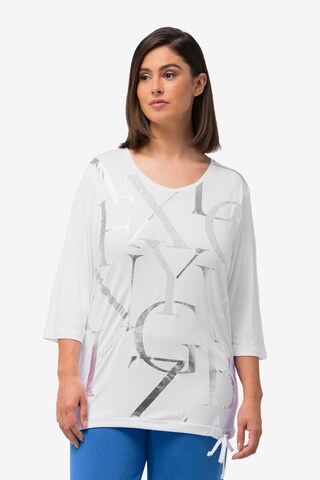 T-shirt Ulla Popken en blanc : devant