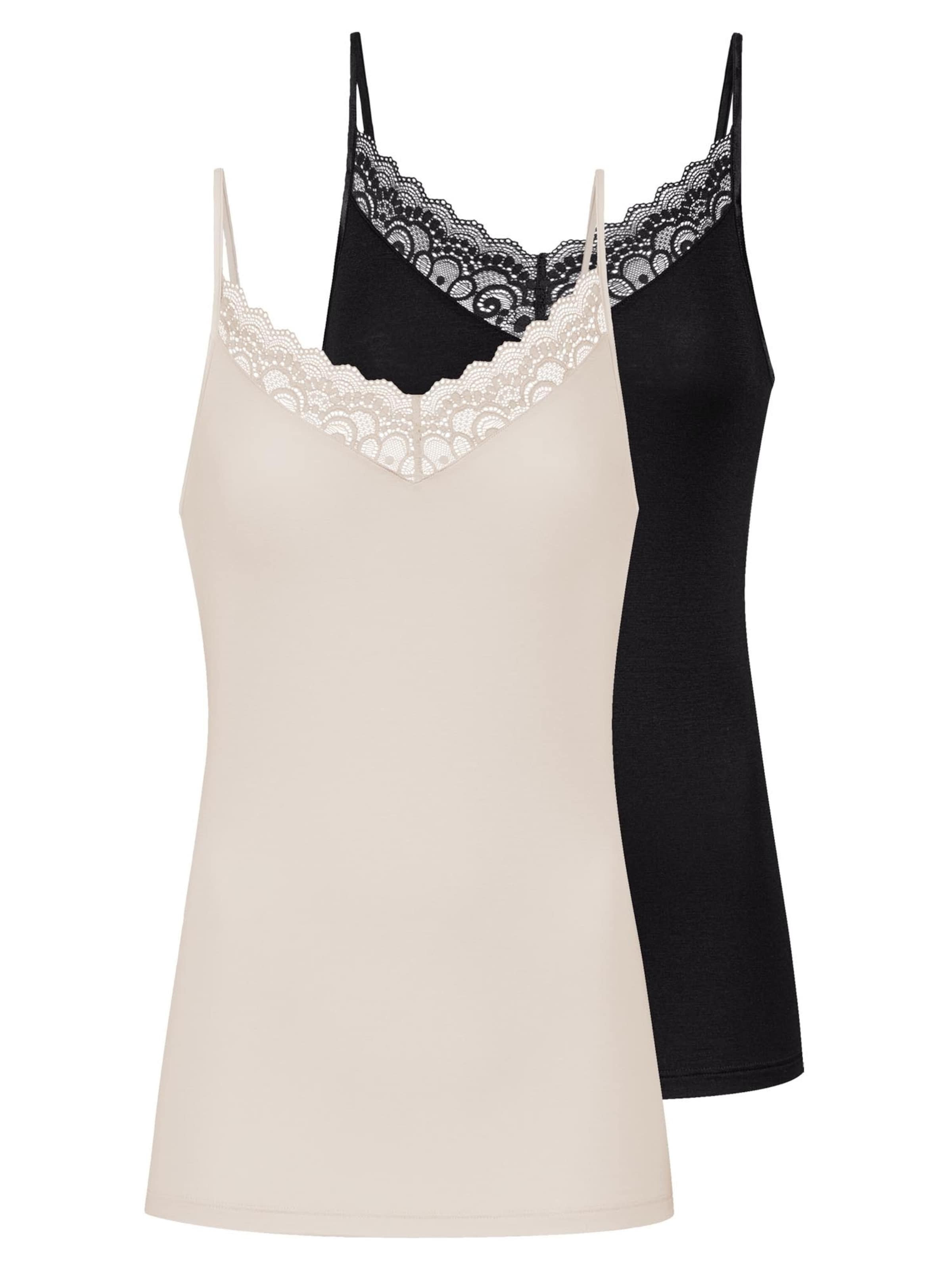 Mey Undershirt 'Amour' in Black: front