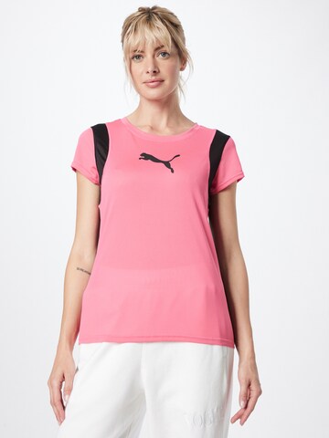 PUMA Функциональная футболка 'TRAIN ALL DAY' в Ярко-розовый: спереди