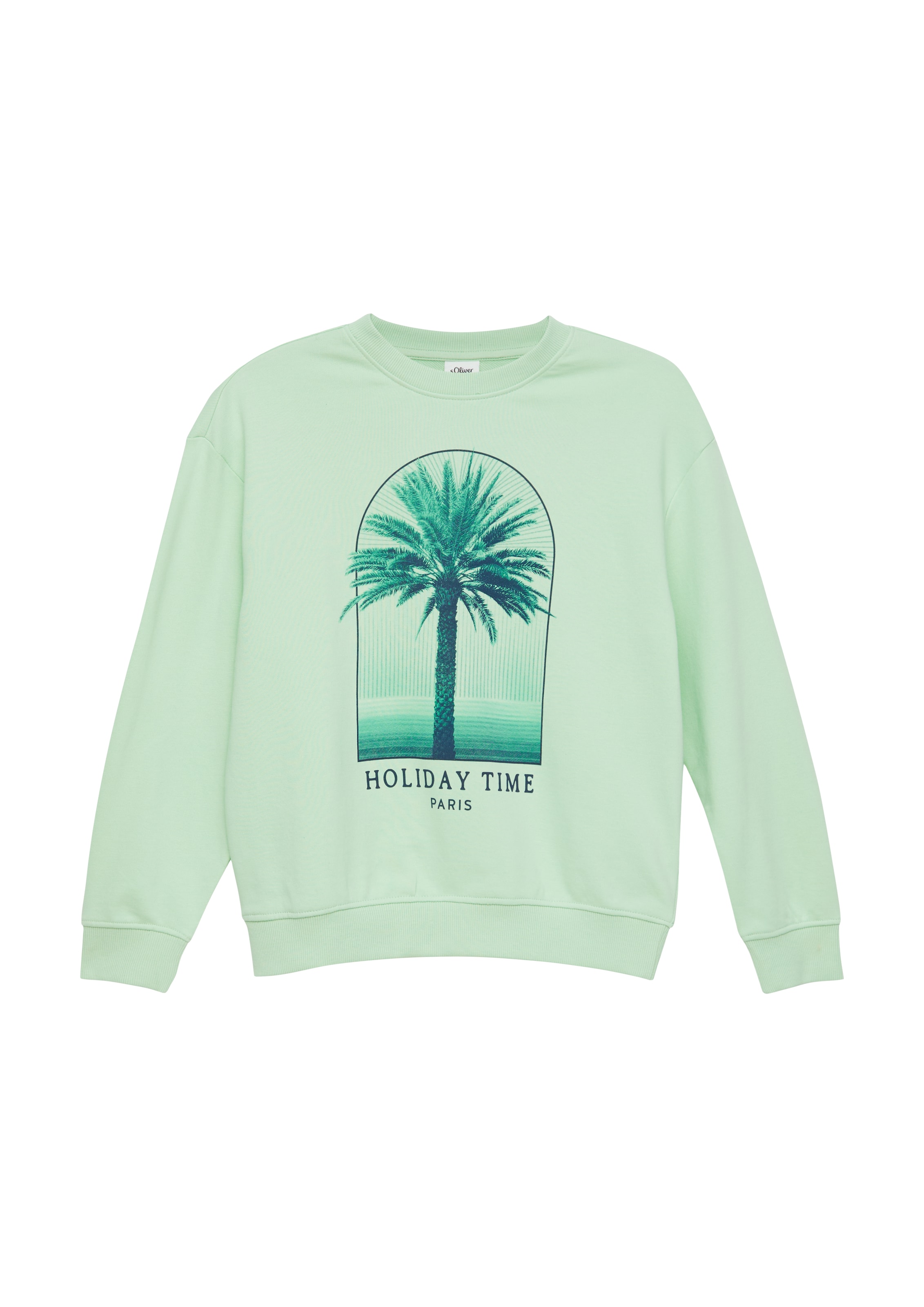 Sweat-shirt s.Oliver en vert : devant