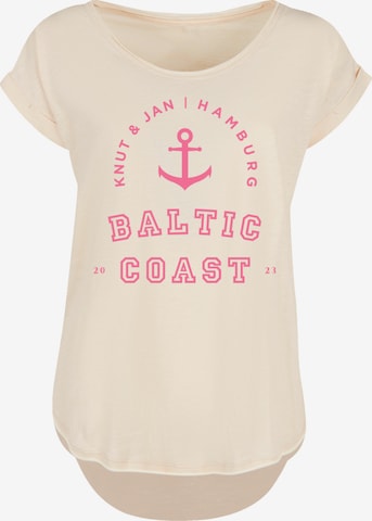 T-shirt 'Baltic Coast' F4NT4STIC en beige : devant