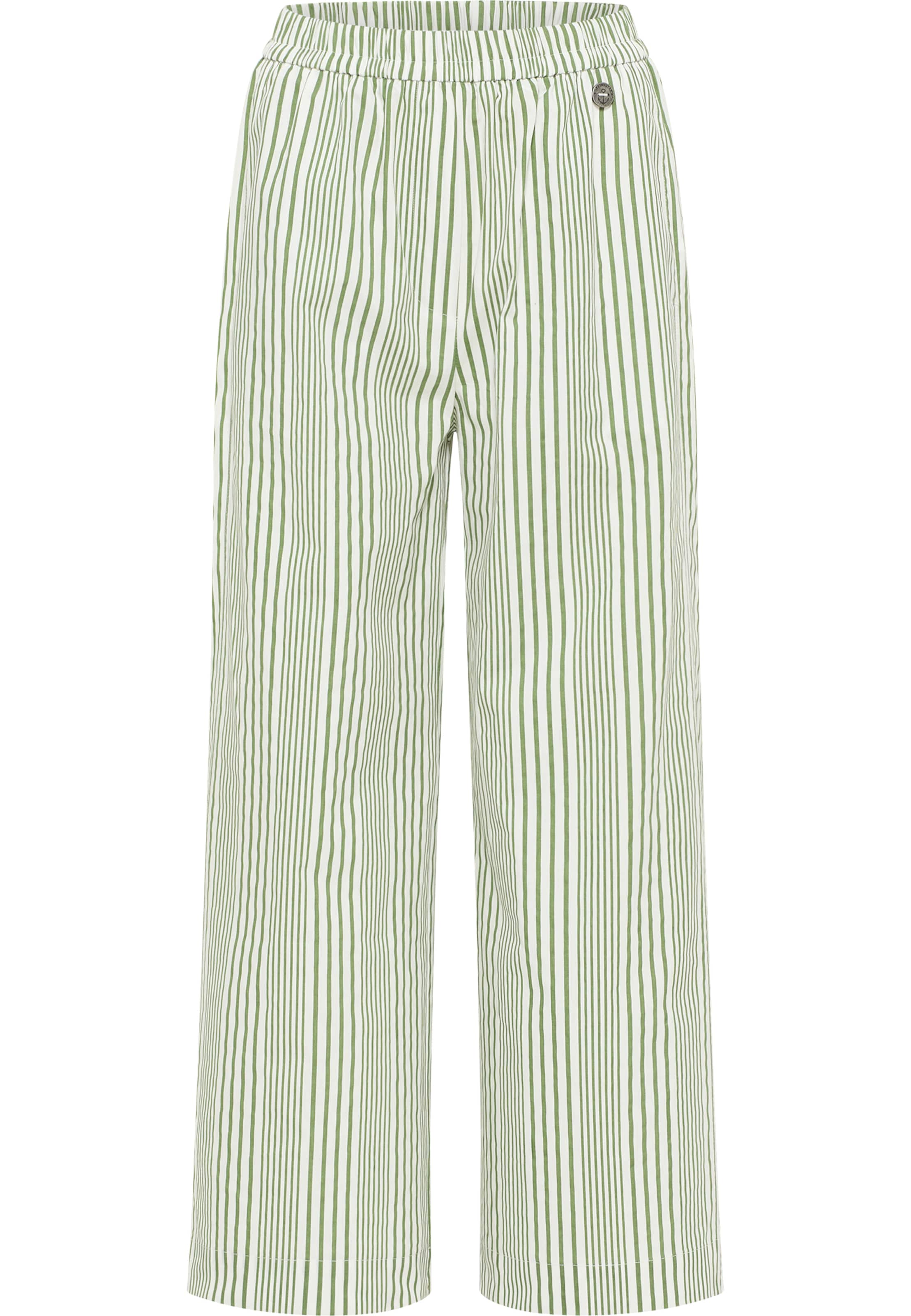 DreiMaster Maritim Широки крачоли Панталон &#x27;Maritim&#x27; в зелено: отпред