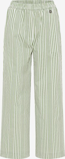 Pantaloni 'Maritim' DreiMaster Maritim pe verde măr / alb, Vizualizare produs