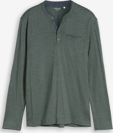 TOM TAILOR Shirt 'Serafino' in Grün: Vorderseite