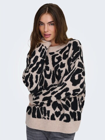JDY Sweater 'JDYELANOR' in Beige