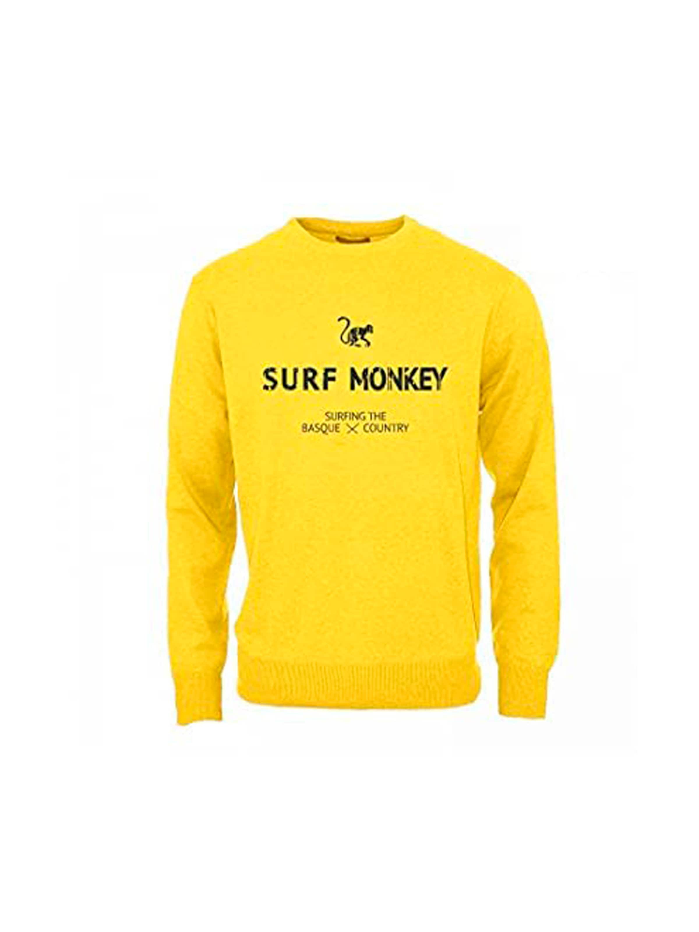 Felpa di Surf Monkey in giallo: frontale