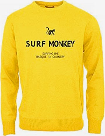 Surf Monkey Sweatshirt in Yellow: front