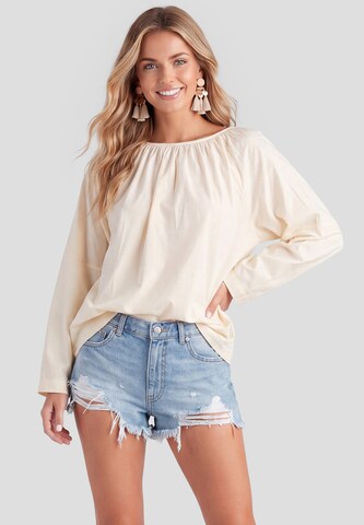 IZIA - Blusa en beige: frente