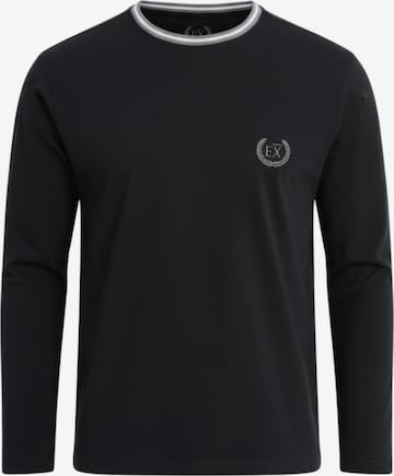 Ombre Shirt in Schwarz: Vorderseite
