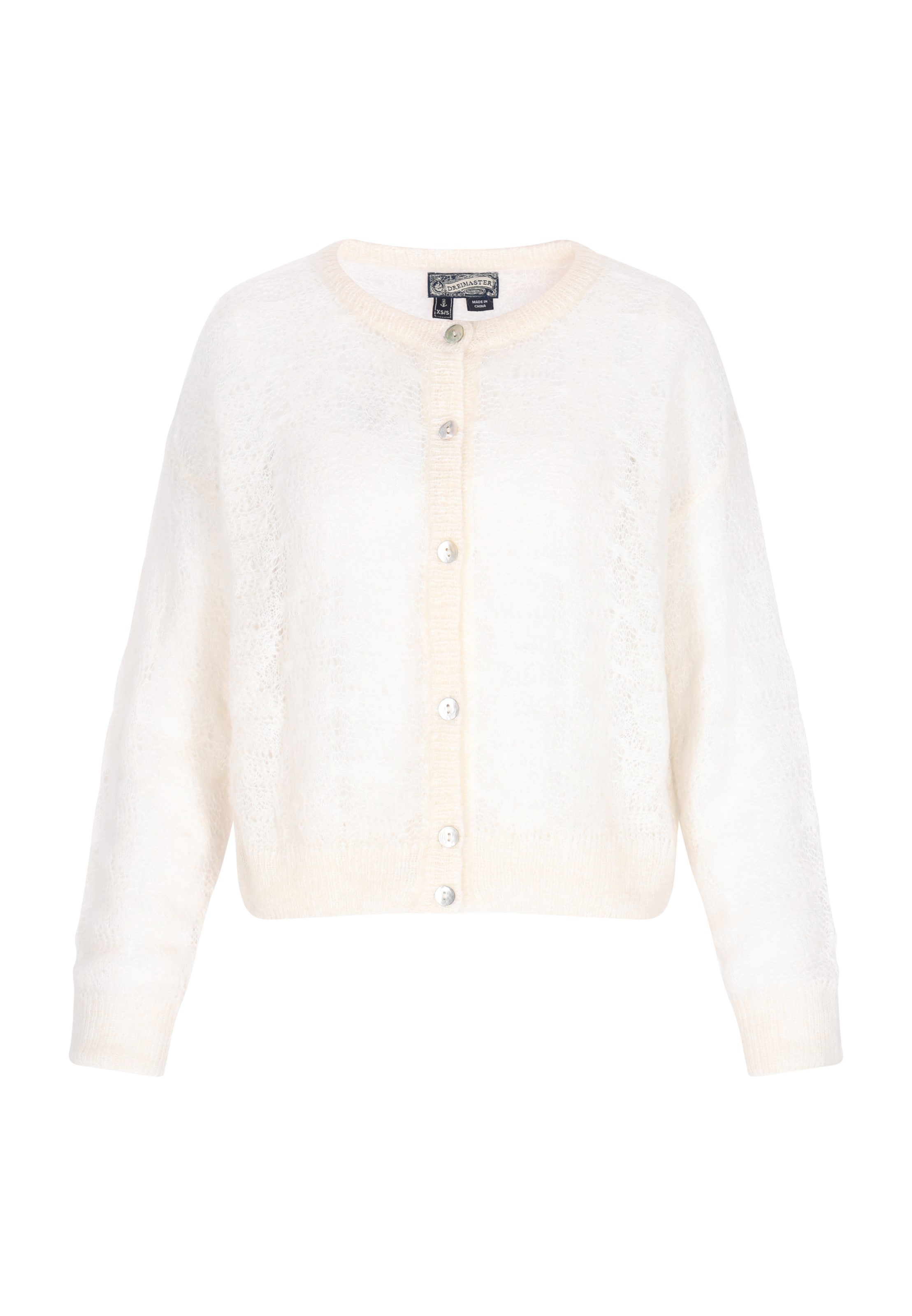 DreiMaster Vintage - Casaco de malha 'Vintage' em branco: frente