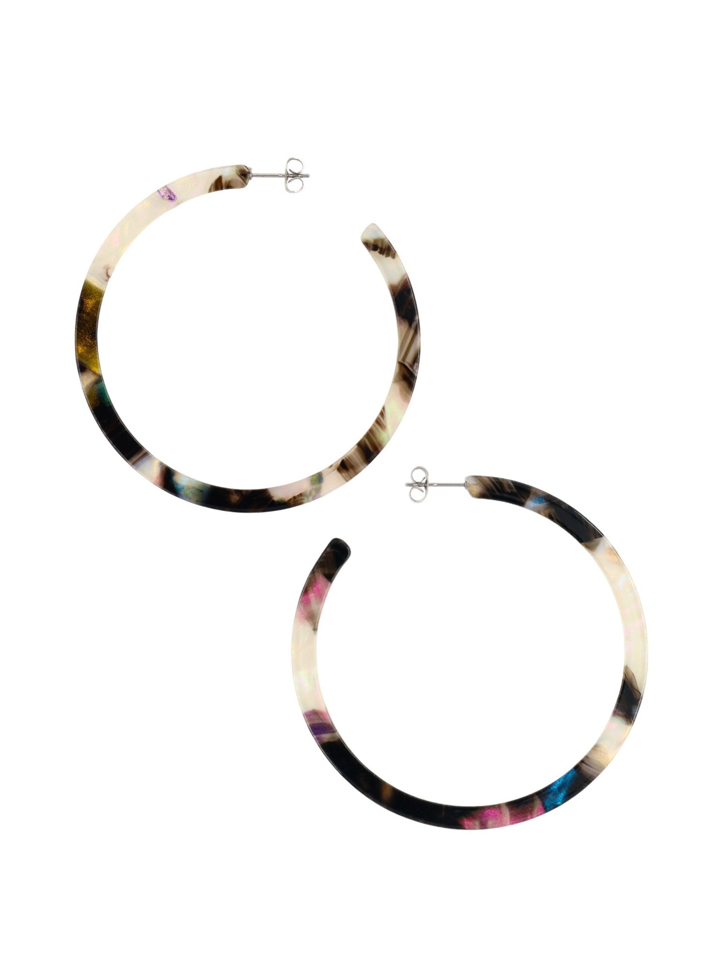 Fräulein Wunder Earrings 'Acetat Anne' in Mixed colors: front