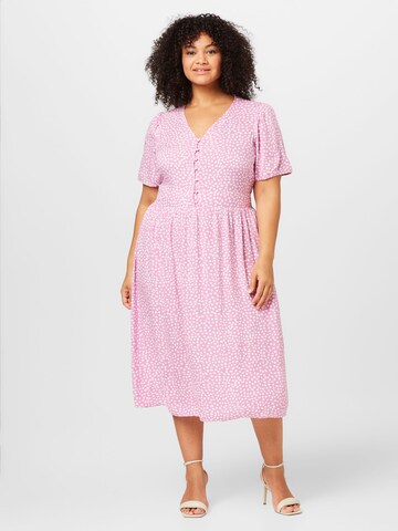 PIECES Curve Dress 'Tala' in Pink: front