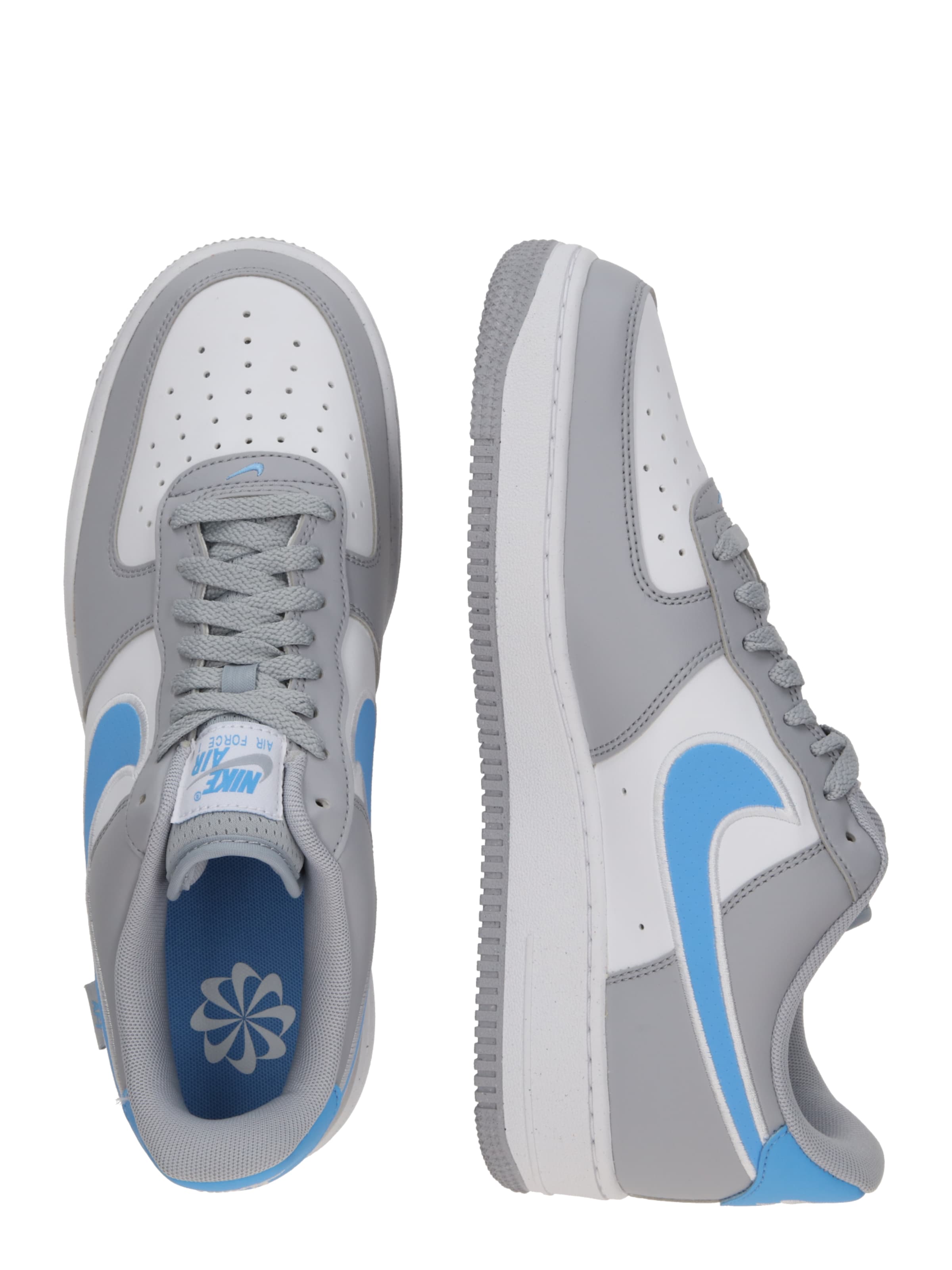 Nike Sportswear Низкие кроссовки 'AIR FORCE 1 07' в Серый: сбоку