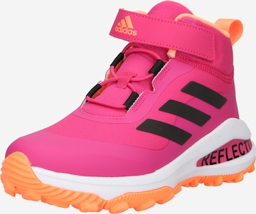 ADIDAS SPORTSWEAR Boots 'Fortarun All Terrain Cloudfoam Elastic Lace And Top Strap' in Pink: front