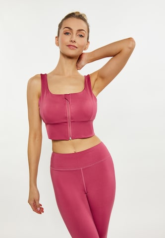 IZIA Bralette Top in Pink: front