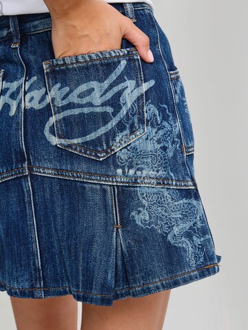 Ed Hardy Юбка 'Flaming Dragon' в Синий