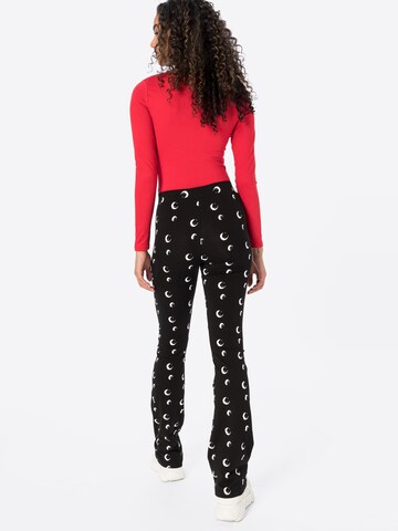 NEON & NYLON Flared Pants in Black