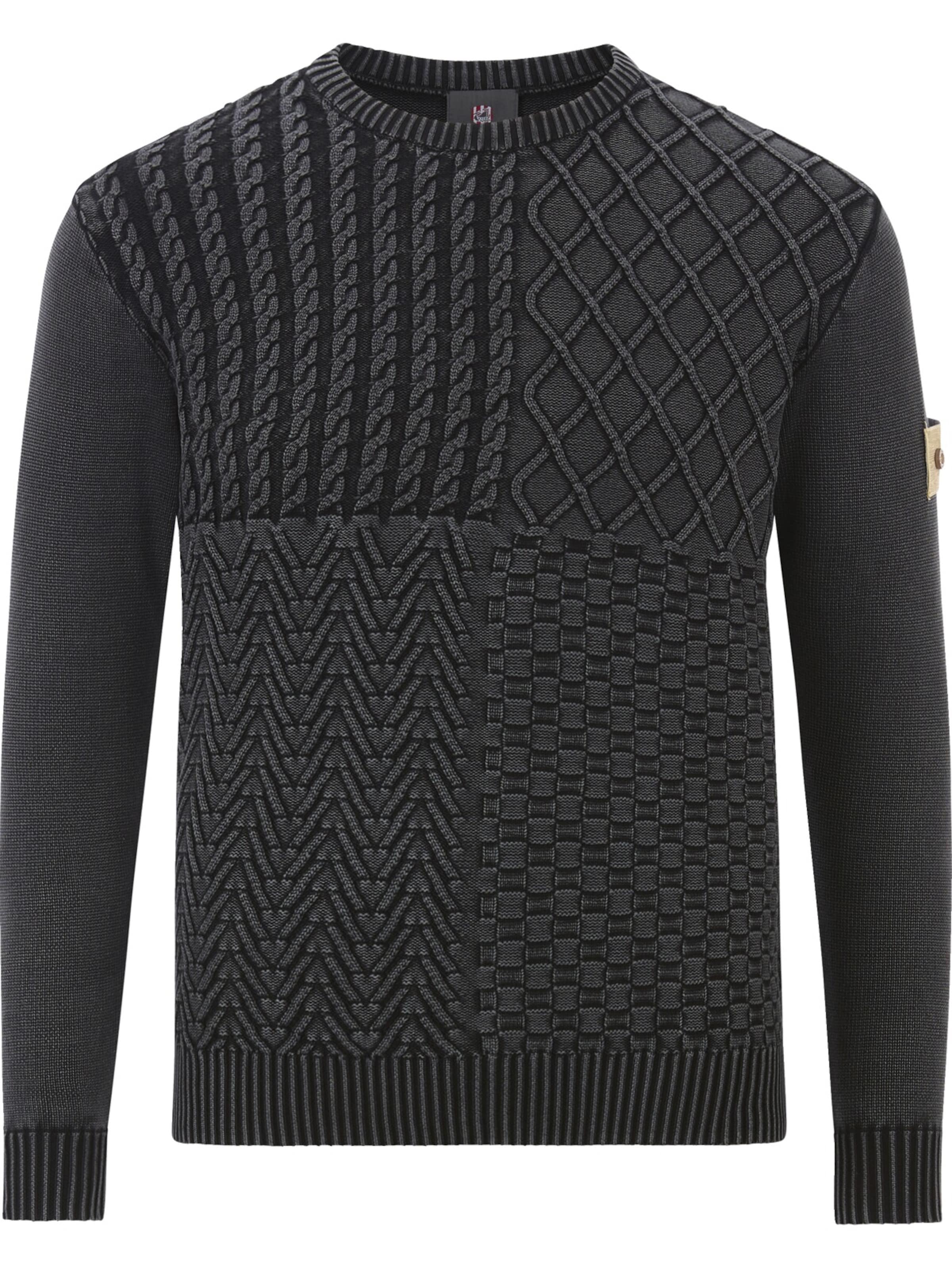 Jan Vanderstorm Pullover 'Rabbe' in Schwarz: Vorderseite