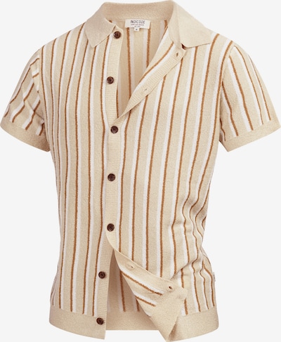 INDICODE JEANS Hemd 'INKaziz' in S in beige / hellgelb / weiß, Produktansicht