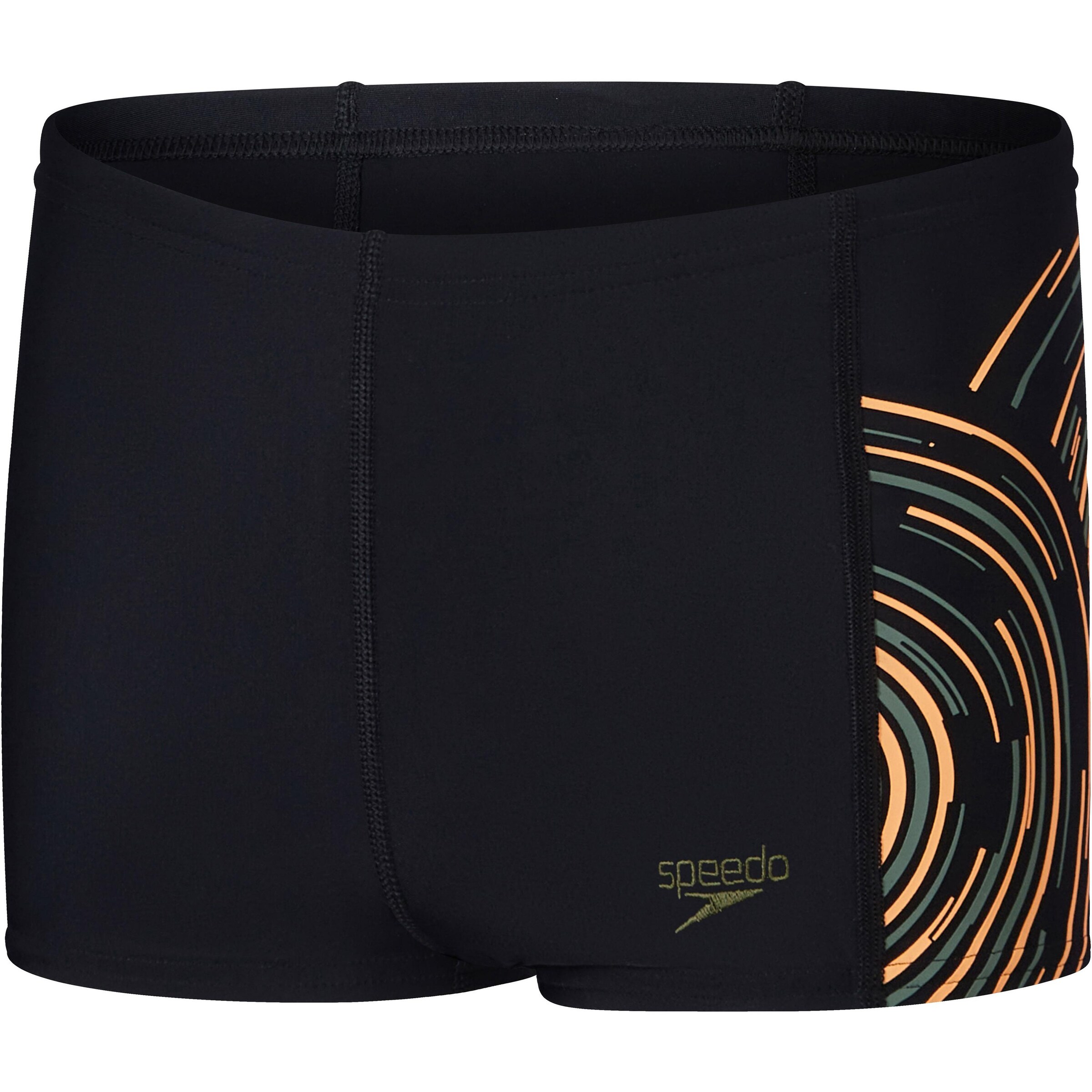 SPEEDO Sportbadehose 'Plastisol Placement' in Schwarz: Vorderseite