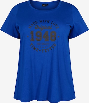 Zizzi T-Shirt 'Danna' in Blau: predná strana