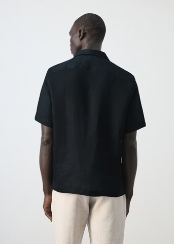 MANGO MAN Regular fit Button Up Shirt 'Ants' in Blue