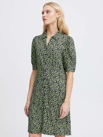 Robe-chemise 'AYA' ICHI en vert : devant