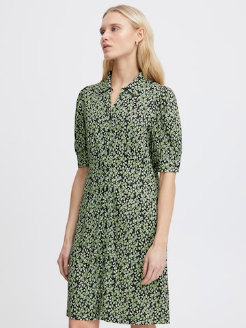 ICHI Shirt Dress 'AYA' in Green: front