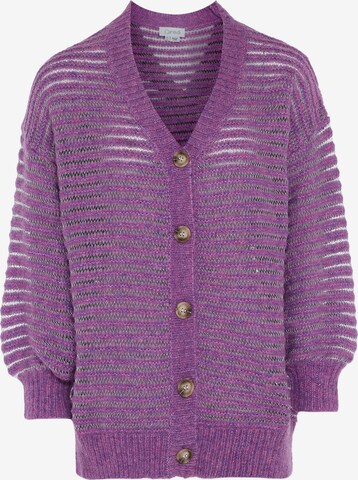 caneva Knit Cardigan in Purple: front