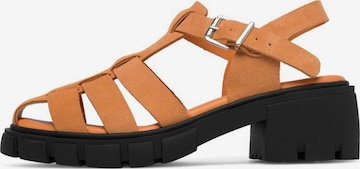 Bianco Sandaler med rem 'FABIANA' i orange: forside